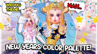 Making OUTFITS using only NEW YEARS color SCHEME! | Dress To Impress Roblox