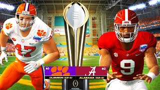 College Football Playoffs Alabama vs Clemson Fiesta Bowl | NCAA14 CFB Revamped dynasty gameplay SEMI