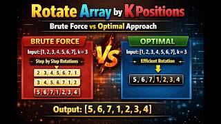 Rotate Array by k Positions | Brute Force vs Optimized Approach | Placement Interview Question
