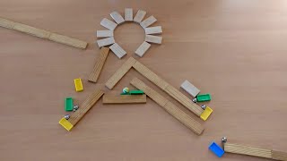 Magnets and Marbles #3 - Amazing Marble Chain Reaction - Rube Goldberg Machine