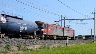 【EL貨物】宇都宮線(東北本線) 2023.7.28 EH500 8+タキ1000 8072レ (ケツ撃ち)