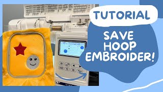 How to Save files on Hatch Embroidery, Hoop Fabric and Load Designs with Brother Embroidery Machine