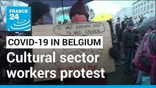 Covid-19 in Belgium: Cultural sector workers protest indoor venues closure • FRANCE 24 English