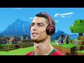 messi u0026 ronaldo play minecraft house building special