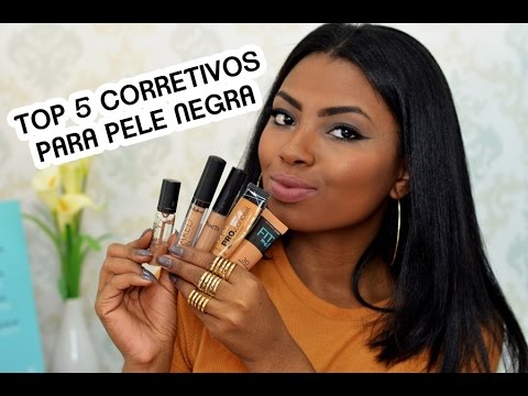 TOP 5 CORRETIVOS PARA PELE NEGRA Por Camila Nunes - YouTube