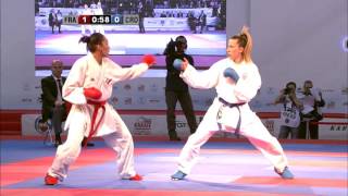 Ana LENARD vs Lucie IGNACE. FINAL Female Kumite -61kg. European Karate Championships 2015