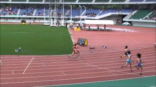 ２０１５　長崎県高総体陸上　男女準決勝　４×１００ｍ