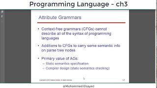 Programming Languages - Chapter 3 - part 5