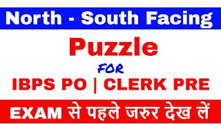 Reasoning : Expected North & South Facing Puzzle for IBPS PO | Clerk 2017 [ In Hindi]