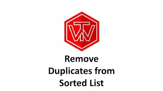 Remove Duplicates from Sorted List | LeetCode 83 | Coding Interview Tutorial
