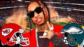 A Milli on the Eagles?! 10k bet w/ Peso Pluma?! Tyga @ Super Bowl LIX highlights