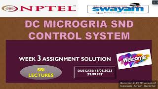 💥WEEK 3💥🔥100%🔥DC MICROGRID AND CONTROL SYSTEM ASSIGNMENT SOLUTION💥💥