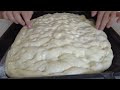 focaccia filled with a thousand bubbles without kneading crunchy outside soft inside