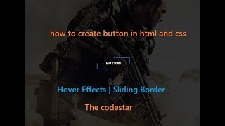 how to create button in html and css - Hover Effects | Sliding Border