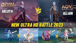 Mobile Legends Bang Bang VS Arena of Valor Hero Comparison 2023 Ultra HD