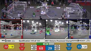 2022 FIRST Ontario Provincial Championship - Qualification 119 - Full Field View