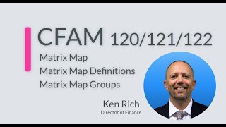 CFAM 120 121 122 - Matrix Map, Definitions, \u0026 Statewide Groups