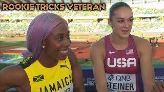 Abby Steiner Tricked Shelly-Ann Fraser-Pryce in 200m at World Championships (July 19, 2022)