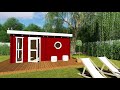 außensauna als gartensauna mit pultdach 3d demonstration 45003 oldenburg 45003