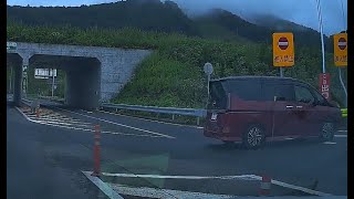 【ドラレコ】旭川紋別自動車道 遠軽ICを逆走で進入していくセレナ カット編集ver