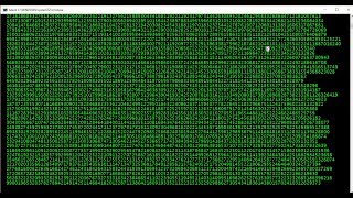 Matrix effect using notepad in Windows 10