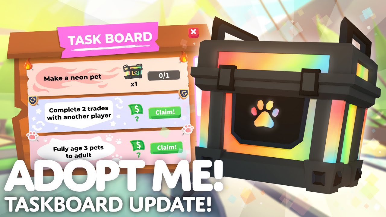 🦑 TASKBOARD UPDATE! 📋 Daily Tasks & New Pets in Adopt Me! on Roblox