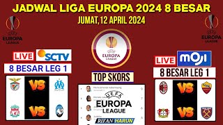 Jadwal Liga Europa 2024 Malam ini~Liverpool vs Atalanta~Europa League 2024 8 Besar Leg 1~Live Sctv