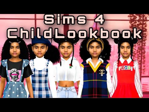 Sims 4 Female Child Lookbook Cc Links Youtube
