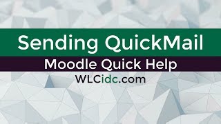 Moodle Quick Help - Sending eMail