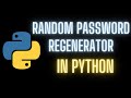Random Password Generator | Python Beginner Tutorial