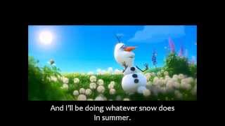 FROZEN - In Summer Olafs song - Official Disney (3D Movie Clip)  - Sing Along Words