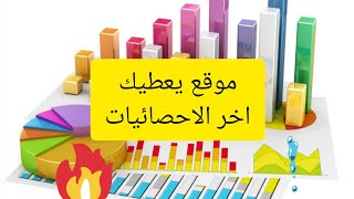 موقع رهيب يعطيك كل الاحصائيات متجددة وانية .