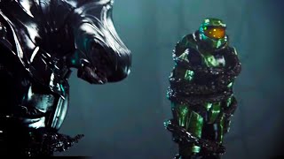 Halo series, but only when Master Chief talks to the Arbiter
