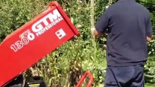 GTM Professional GTS1300 Wood Chipper in Action