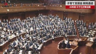 【速報】子育て支援金、衆院通過 26年度、少子化対策法案