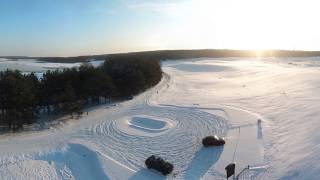 Veisiejų apylinkės nuo Snaigyno apžvalgos bokšto žiemą / Panorama of Veisiejai