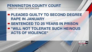 Man sentenced 25 years for second degree rape
