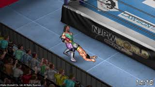 FIRE PRO WRESTLING WORLD_場外リバウンドパワースラム【架空クラフト】