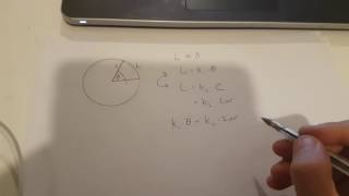 Length of an arc formula derived from scratch...