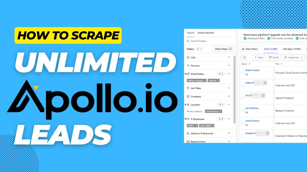 How To Scrape Unlimited Apollo Leads - YouTube