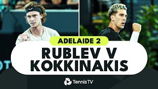 ENTERTAINING Andrey Rublev vs Thanasi Kokkinakis Highlights | Adelaide 2 2023