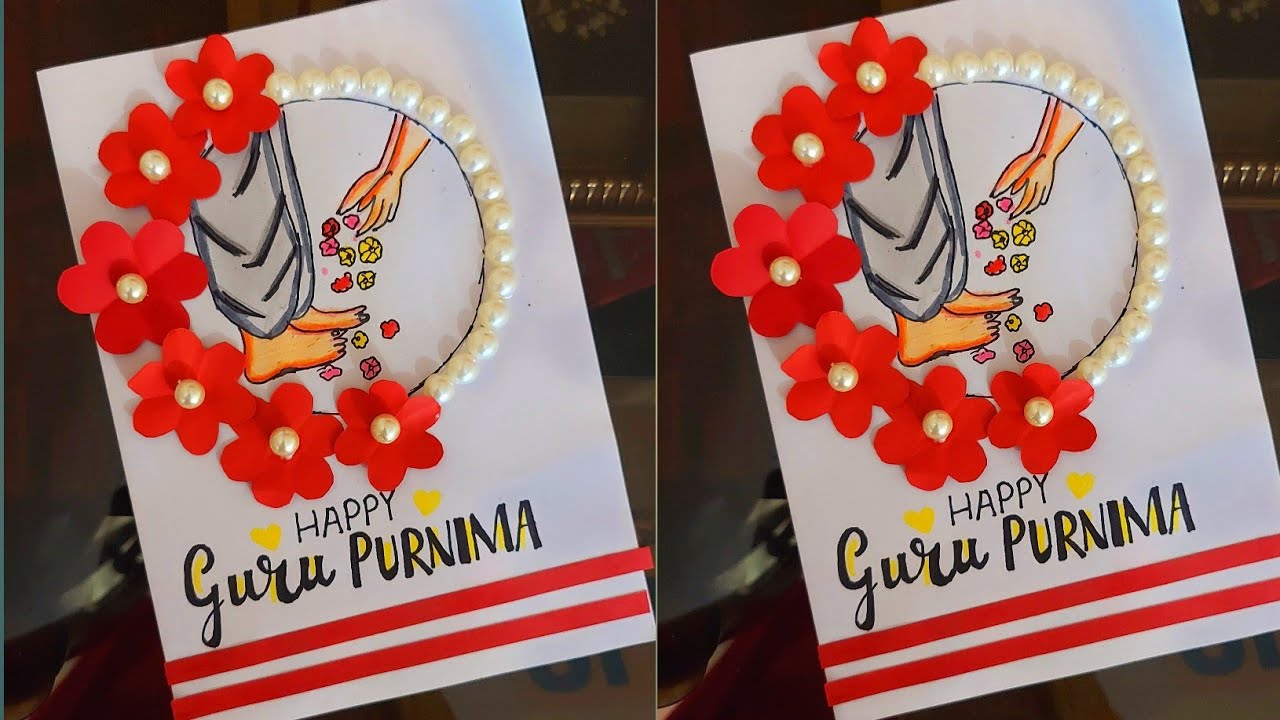 guru purnima card / guru purnima card making/guru purnima card for teacher/handmade card for teacher