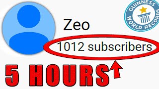 GROWING A YOUTUBE CHANNEL TO 1000 SUBSCRIBERS IN 5 HOURS!! (WORLD RECORD)