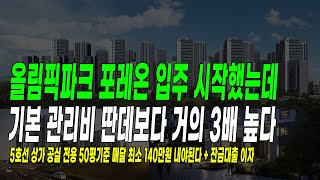 올림픽파크 포레온 입주 시작했는데 기본 관리비 딴데보다 2배 아니 3배 가까이 높다. 5호선 상가 공실임대도 불구하고