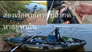 รถลากเรือคายัคDIY ล่องเรือคายัคใส่เบ็ดราว หาปลากดหาอยู่หากิน#fishing #thailand #วิถีชาวบ้าน#หาปลา