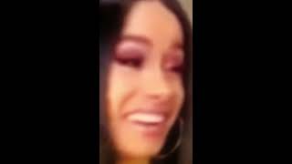 CARDI. Bwalks around with a razor blade in her mouth
