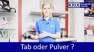 Tabs oder Pulver und Salz immer extra?