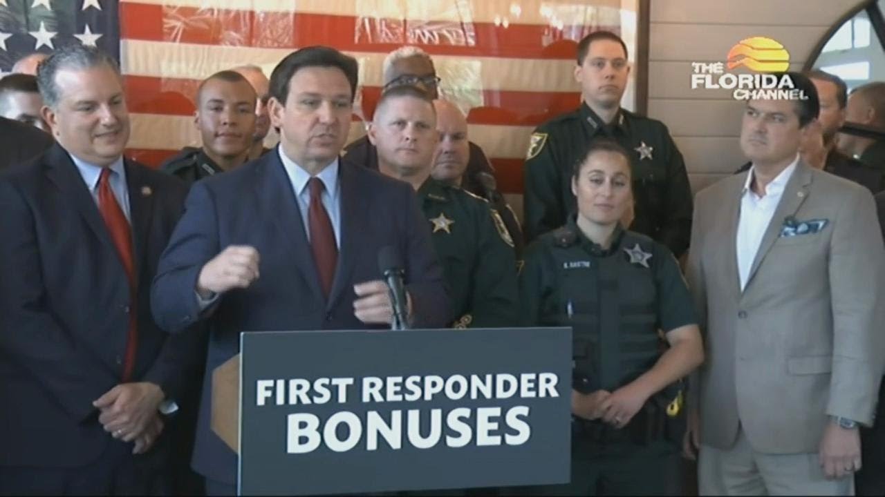 Florida Gov. Ron DeSantis Announces $1,000 Bonuses For First Responders ...