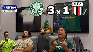 REACT REAÇÕES PALMEIRAS x BOTAFOGO SP | Casal Rivalidade