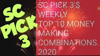 HOW TO WIN PICK 3 IN SC ( USING THIS 10 MONEY MAKING COMBINATIONS ) WEEKLY HIT...$$$... just try